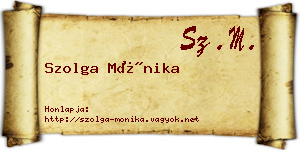 Szolga Mónika névjegykártya